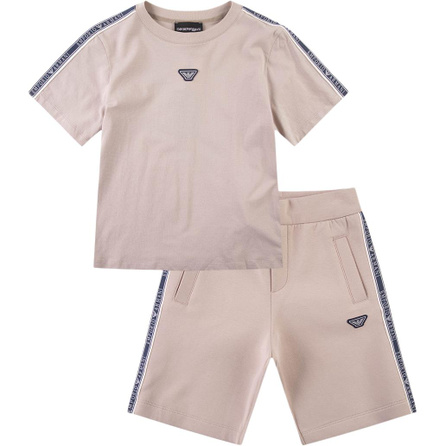 EMPORIO ARMANI Casual Sportswear Set Badge Round Neck Short Sleeve Pocket Children's