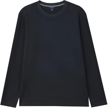 NAUTICA Casual Comfort Versatile Skin-Friendly Soft Solid Color German Velvet Breathable Base Layer Long Sleeve T-Shirt Men's