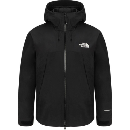 THE NORTH FACE Logo Embroidered Hooded Zip-Up Long Sleeve Jacket Coat Men's Black