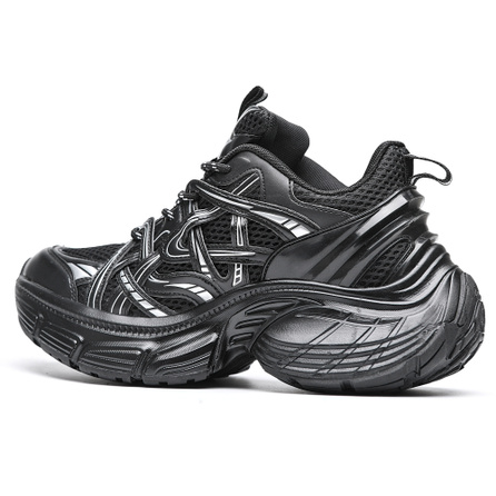 ORD Fashion Streetwear Design Tire Sole Height-Increasing 7CM Thick Sole Versatile Petite-Friendly Anti-Impact Wear-Resistant Lightweight Breathable Slip-Resistant Low-Top Dad Shoes Unisex