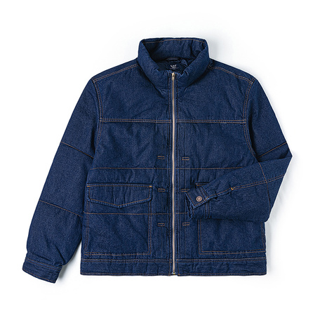 Lee Comfort Zipper Version Stand Collar Embroidery Long Sleeve Loose Casual Style Duck Down Puffer Jacket Men's