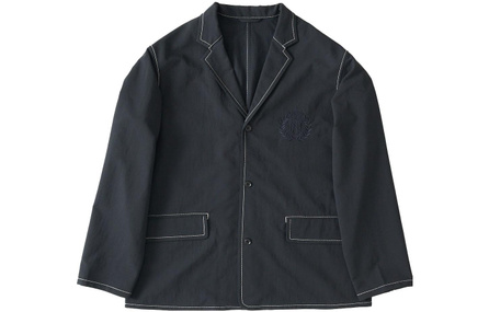 nanamica × AWAKE NY Collaboration Solid Color Lapel Button Brand Logo Embroidered Jacket Men's Black