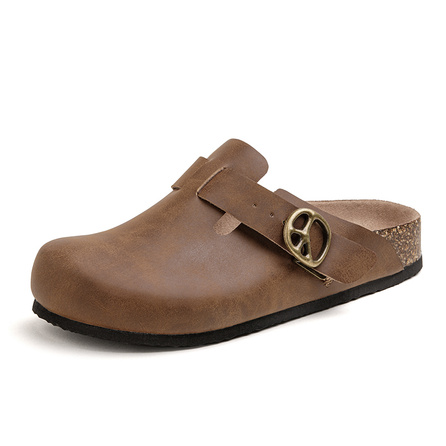 MADEN Retro Versatile EVA Anti-Odor Closed-Toe Slippers Men's Amber