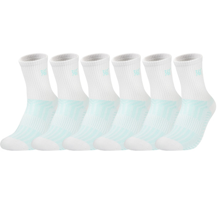 361° Unisex 10A Antibacterial Odor-Resistant Sports Breathable Mid-Calf Socks Multipack