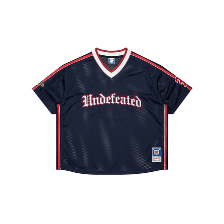 UNDEFEATED SS26 Five-Stripe American Retro Letter Logo Mesh Short Sleeve T-Shirt Unisex