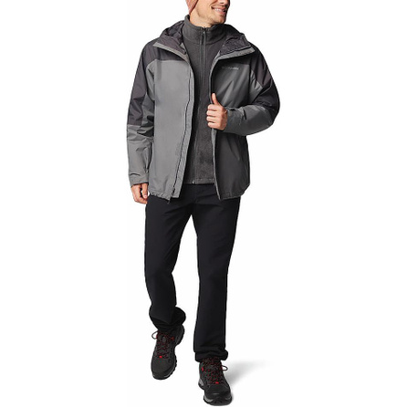Columbia Tunnel Falls 2 Interchange Jacket Detachable Hood Casual Sports Long Sleeve Jacket Men's City Grey
