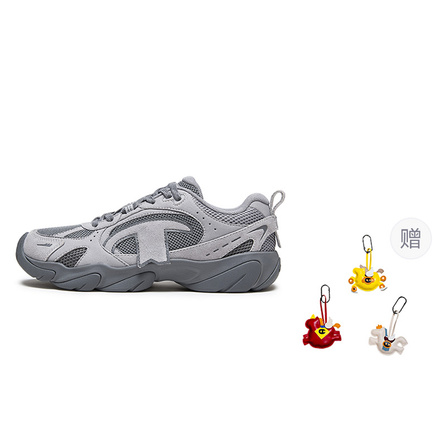 Champion Ribbon Claw Clunky Steet EC Fashion Versatile Trendy Comfortable Low-Top Dad Shoes Men's Wolf Gray/Smoke Gray