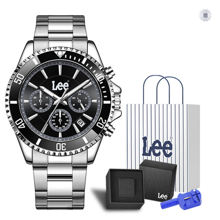 Lee Wrist Watch Quartz Movement Black Dial Men's Watches Node Holiday Classic Box