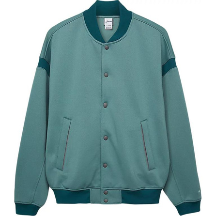 ASICS AW24 KNIT VARSITY SportStyle Series Single-Breath Casual Sport Comfortable Long Sleeve Jacket Unisex Celadon