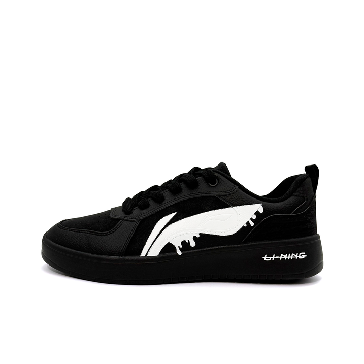 Custom SneakersLiNing Suisui Sunlight Shadow Premium Simple Elegant Casual Trendy Fashion Versatile Retro Campus Style Comfort Heightening Wear-Resistant Breathable Non-Slip Low-Top Skate Shoes Men's Black White