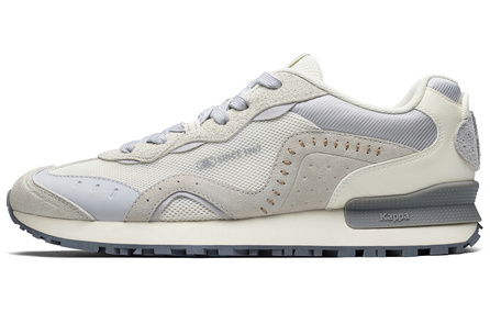 Kappa SERIES Retro German Army Trainer Chunky Sole Breathable Versatile Athletic Running Shoes Unisex Winter White/Cool Grey