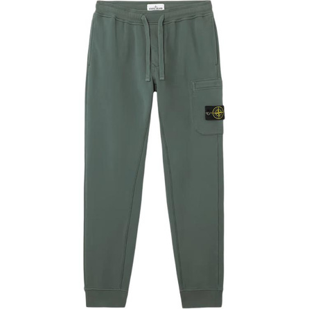 STONE ISLAND SS25 Left Leg Hidden Pocket Badge Logo Drawstring Cuffed Knit Joggers Men's Dark Green