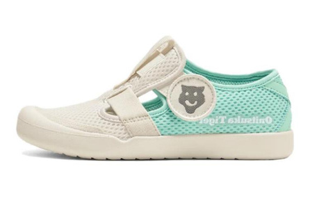 Onitsuka Tiger MEXICO 66 Cushioning Wear-Resistant Kids Lifestyle Shoes Gray/Blue Kids'