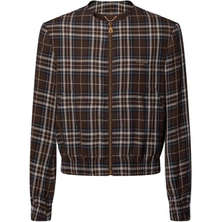 LOUIS VUITTON x Pharrell Williams SS26 Spring Summer Series Round Neck Check Stand Collar Long Sleeve Jacket Coat Men's