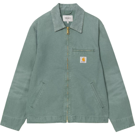 Carhartt WIP SS25 Detroit Jacket Logo Solid Comfortable Zipper Lapel Long Sleeve Detroit Jacket Men's Silver Pine Green