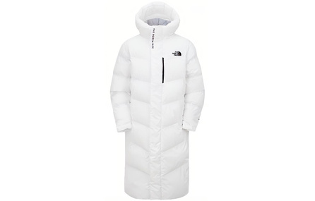 THE NORTH FACE Alcan Ex T Coat Solid Color Long Hooded Jacket Men's White