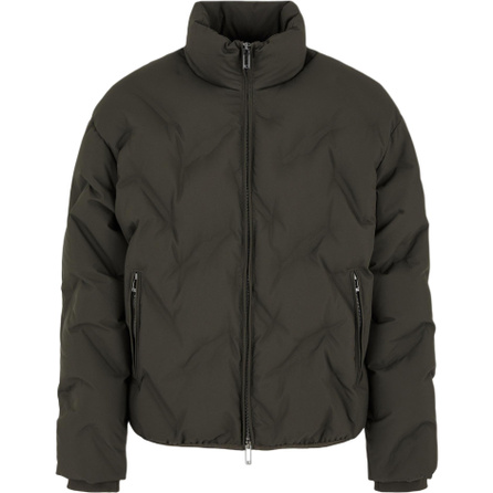 EMPORIO ARMANI Full zip Nylon Down Jacket With All over Matelassé effect Micro Eagle