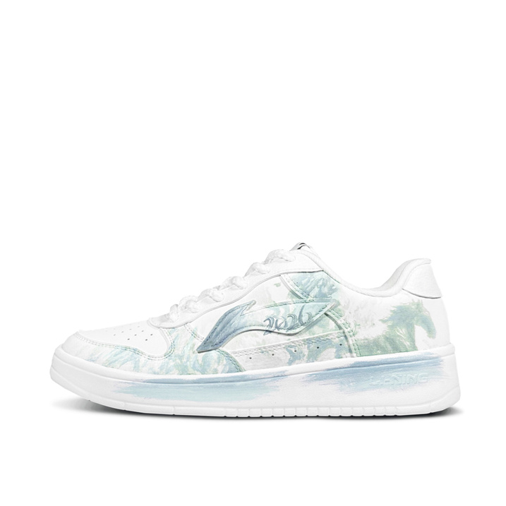 Custom Sneakers LiNing Floating Boat Horse Year Celebration Graffiti Chinese Style Versatile Trendy Simple Energetic Creative Fashion Premium Unique Daily Anti-Slip Breathable Low-Top Skate Shoes Men's