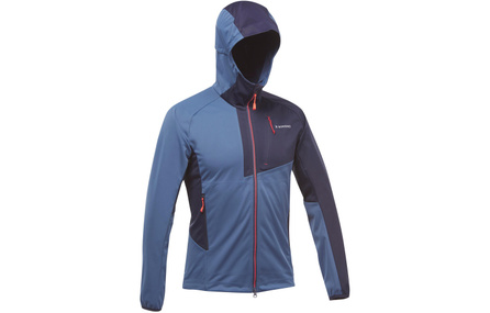 DECATHLON Jacket Men's Ink Cyan/Blue Black/Burgundy