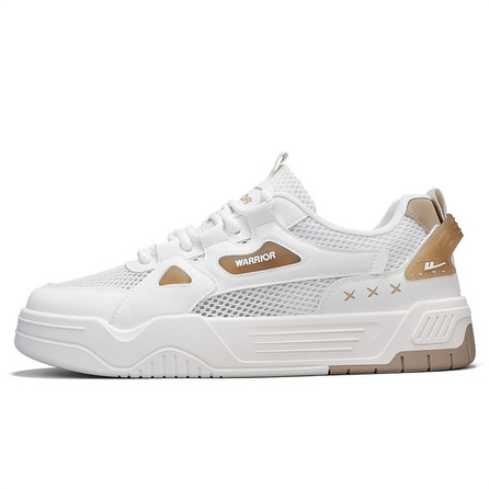 Warrior Mesh Synthetic Leather Comfortable Fashion Casual Anti-Slip Quick-Dry Low-Top Sneakers Men's