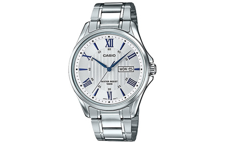 CASIO Men Standard Series Silver Watch MTP-1384D-7A2