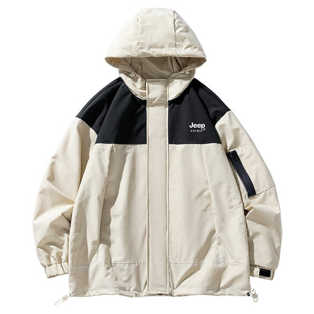 JEEP SPIRIT Mountain Outdoor Hooded Long Sleeve Jacket Unisex
