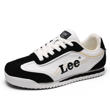 Lee Retro Classic Black/White Color-Block Lightweight Comfortable Breathable Thick Sole Cortez Sport Running Old Money Style Lifestyle Shoes Men's