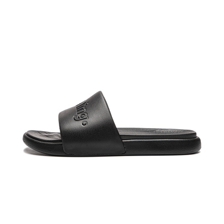 LiNing Sports Life Series Cookie Shoes Fashion Soft Comfortable Silent Anti-Wear One-Strap Slides Unisex Black