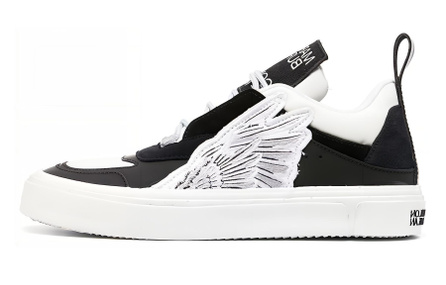 MARCELO BURLON COUNTY OF MILAN Burlon Comfortable Daily Low-Top Fashion Skate Shoes Men's Black and White