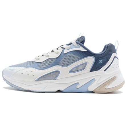 XTEP Breathable And Wear-resistant Low-Top Chunky Sneakers Men's White Blue