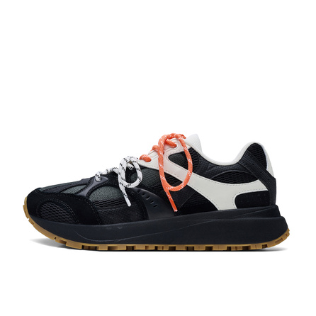Kappa Versatile Trendy Comfortable Commute Thick Sole Dad Shoes Unisex Black/Swallow Blue/Winter White
