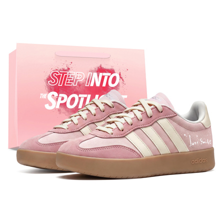 [Custom Sneakers] adidas BARREDA Cherry Pink Prologue Gift Bag Heightening Taekwondo Racing Shoes Sweetheart Thick Sole Versatile Good-Looking Breathable Low-Top German Training Shoes Unisex