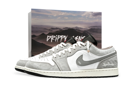[Custom Sneakers] Jordan Air Jordan 1 Nuts Beginning of Autumn IV Gift Bag Trendy Versatile Comfortable Fit Classic Exquisite Hand-Painted Vintage Basketball Shoes Men's