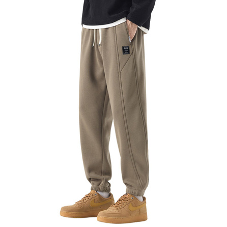 Jeep Unisex Casual Series Simple Solid Color Basic Style with Stitching Design Classic Drawstring High-Street Gender-Neutral Loose Comfortable Jogger Pants