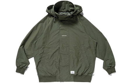 WTAPS FW21 Letter Logo Print Hooded Jacket Coat Men's