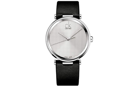 CALVIN KLEIN Sight Collection Wrist Watch Quartz Movement Leather Watch Bands 40mm White Dial Men's Watches K1S21120