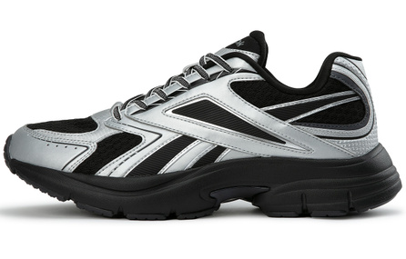 Reebok Anti-Slip And Wear-Resistant Breathable Low-Top Running Shoes Unisex Black Silver