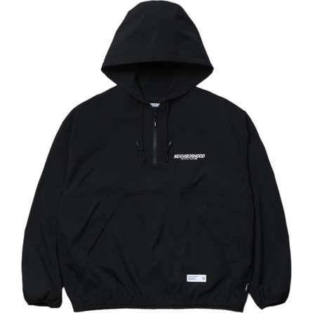 NEIGHBORHOOD SS26 Flap Kangaroo Pocket Brand Logo Windproof Waterproof Drop Shoulder Long Sleeve Jacket Coat Unisex