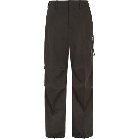 FENDI Logo Patch Straight Leg Trousers