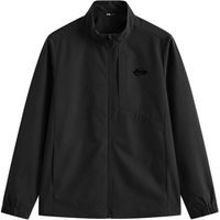 Jeep Arc Letter Simple Casual Sports Light Outdoor Mesh Lining Loose Vintage Design Sense Genderless American Street Stand Collar Windproof Wear-Resistant Jacket Unisex 【Легкая наружная ветрозащитная и износостойкая одежда】 черный