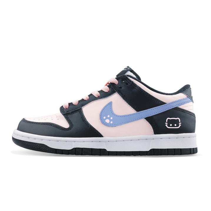Nike Dunk Custom Low-Top Skate Shoes Unisex Blue-Pink