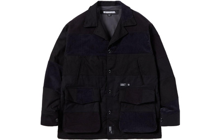 NEIGHBORHOOD Patchwork Notch Collar Button Casual Jacket Coat Men's