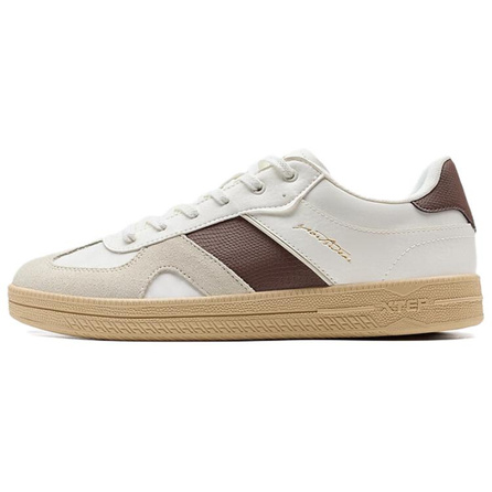 Xtep Deacon Comfortable Versatile Anti-Slip Wear-Resistant Low-Top Skate Shoes Men's White Brown