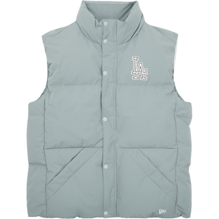 New Era FW25 'Fever Corner' Series Loose-Fit Patch Embroidery Versatile Collarless Sleeveless Vest Puffer Jacket Unisex