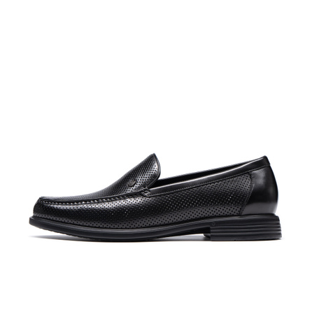 Chrisdien Deny Cow Leather Business Casual Fashion Versatile Slip-On Comfortable Loafers Men's Black