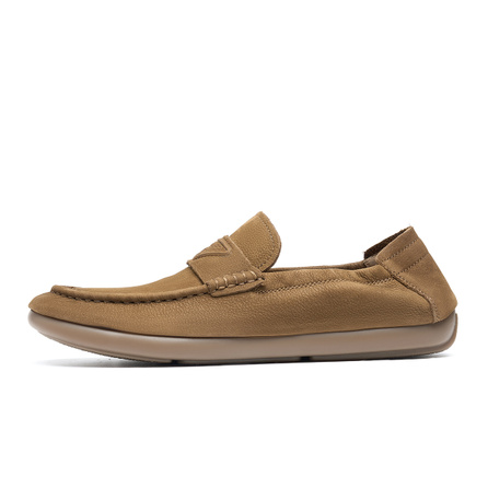 C°BANNER Cowhide Leather Slip-On Casual Shoes Men's Brown
