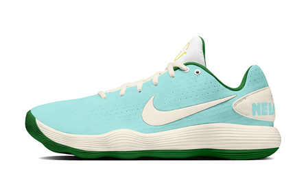 Custom Sneakers Nike Hyperdunk 2017 Light Breath Mint Macaron Dopamine Milky Refreshing Youthful Ins Style Sports Campus Commute Versatile Grip Low-Top Basketball Shoes Men's Cyan