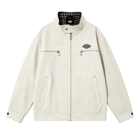 Dickies American Retro Washed Workwear Stand Collar Top Classic Horseshoe Brand Logo Urban Techwear Fashion Versatile Street Trendy Genderless Commute Windproof Comfortable Casual High Street Jacket Unisex Бежево-абрикосовый