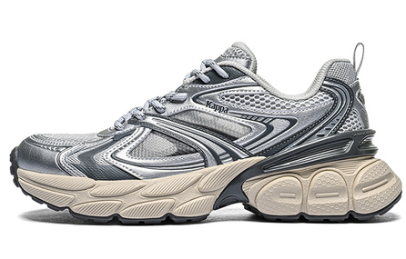 Kappa Low-Top Chunky Sneakers Unisex Cool Gray