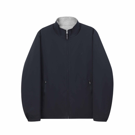 NAUTICA Water-Repellent Reversible Comfort Versatile Casual Stand Collar Jacket Men's Navy Blue